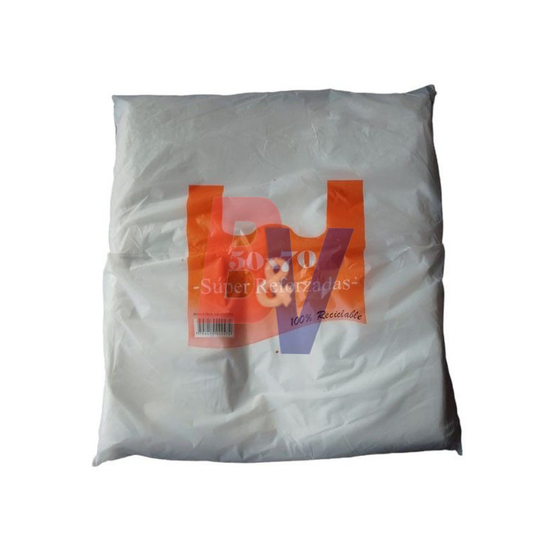 Bolsas camiseta AD blanca Mamut Polyfilm. X80. 50X70.