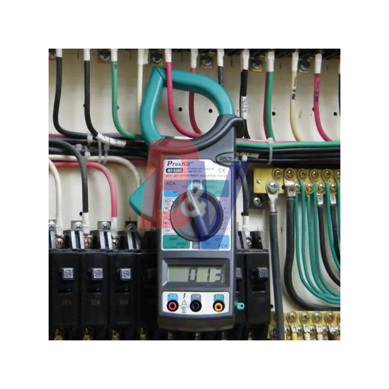 Pinza amperometrica Pro´sKit. Volt-ohm-amp-AC-DC. Funda. MT-3266.