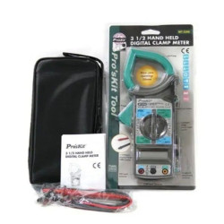 Pinza amperometrica Pro´sKit. Volt-ohm-amp-AC-DC. Funda. MT-3266.