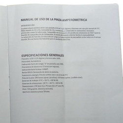Pinza amperometrica Pro´sKit. Volt-ohm-amp-AC-DC. Funda. MT-3266.