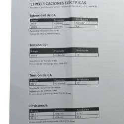 Pinza amperometrica Pro´sKit. Volt-ohm-amp-AC-DC. Funda. MT-3266.