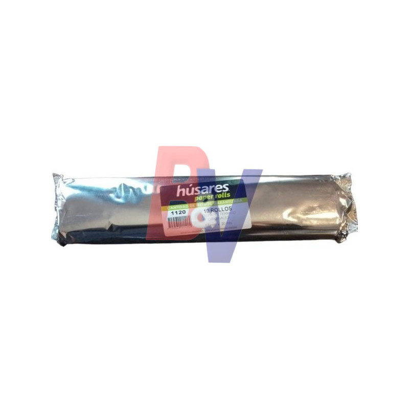 Rollo térmico para impresora. Husares. 10 rollos 57mmx20m. 450UN.
