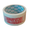 Cinta adhesiva para embalar. FRAGIL 43mic 48mm 50mts..