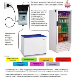 Timer contactor programable. 20 Amp. De Potencia Heladeras, etc..