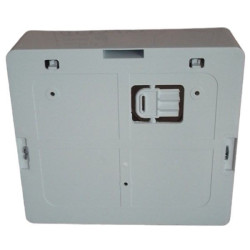 Dispenser toalla rollo 300 mts NYP. Fumé s/ mecan. Llave. DA10065.