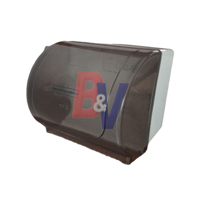 Dispenser toalla rollo 300 mts NYP. Fumé s/ mecan. Llave. DA10065.