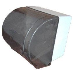 Dispenser toalla rollo 300 mts NYP. Fumé s/ mecan. Llave. DA10065.