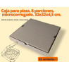 Caja para pizza. 8 porciones microcorrugado 32x32x4,5 cm. X25U.
