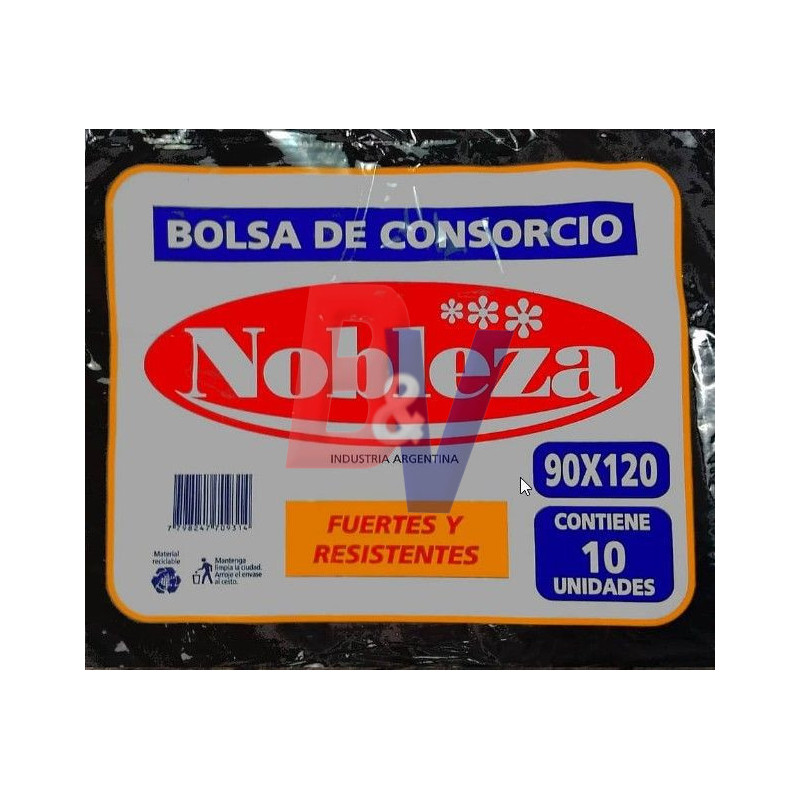 Bolsa de consorcio Nobleza Abasto. 90cmx120cmx10Unid..
