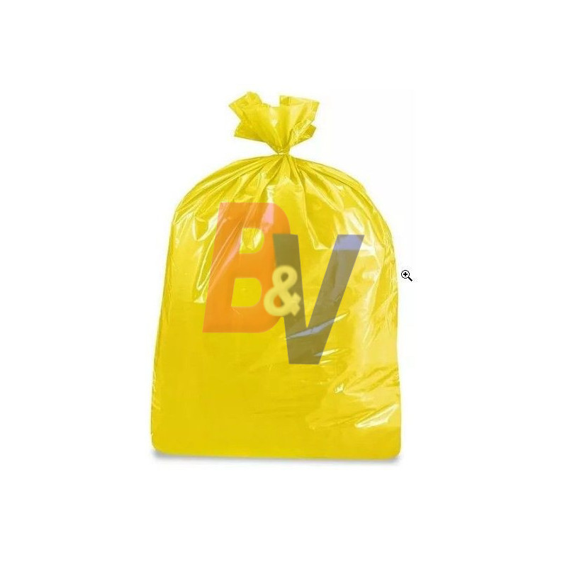 Bolsas para consorcio BD amarillas. 60cmx90cmx10unid..
