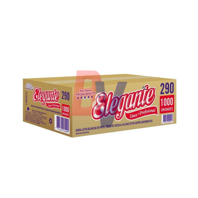 Servilletas papel tissue 33x32x1000 Elegante. Absorventes..