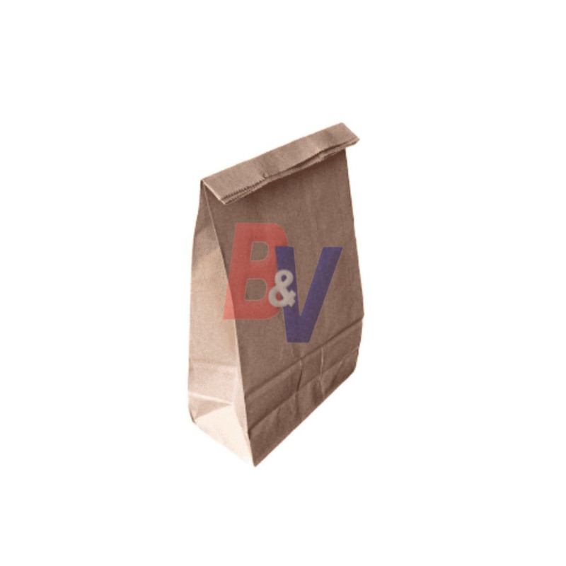 Bolsa Delivery Kraft base cuadrada. N3 12,5x7x24,5 x25U..