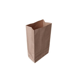 Bolsa Delivery Kraft base cuadrada. N3 12,5x7x24,5 x25U..
