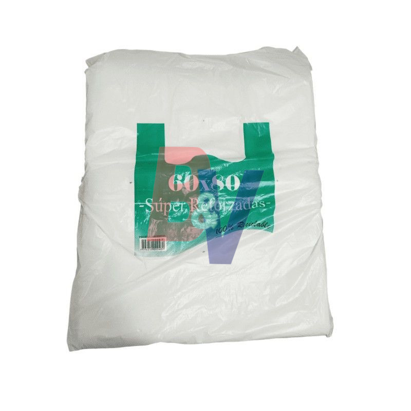 Bolsas camiseta AD blanca Mamut Polyfilm. X80 60X80..