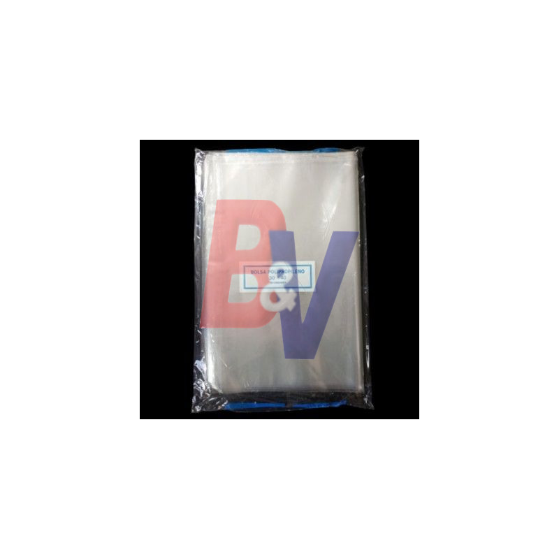 Bolsa polipropileno. Cristal transparente GRANDES. 30x40x100.