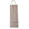 Bolsa con manija Kraft. Para 1 botella. 14x8x40 x10U..