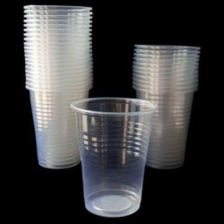 Vaso plastico transparente polipropileno. 500cc. X25U.