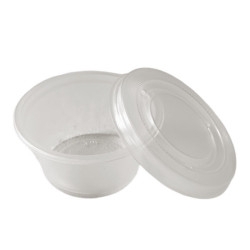 Pote y tapa salsero descartable Dips. Degustación 59CC. X25U.