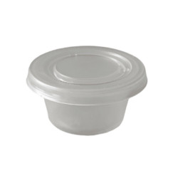 Pote y tapa salsero descartable Dips. Degustación 59CC. X25U.