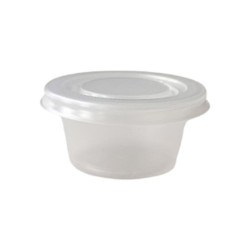 Pote y tapa salsero descartable Dips. Degustación 59CC. X25U.