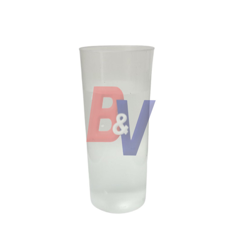 Vaso trago largo PP. Translúcido flexible. 280CC X5U.