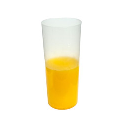 Vaso trago largo PP. Translúcido flexible. 280CC X5U.