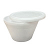 Pote telgopor para helado. Descartable de 1kg con tapa. X10U.