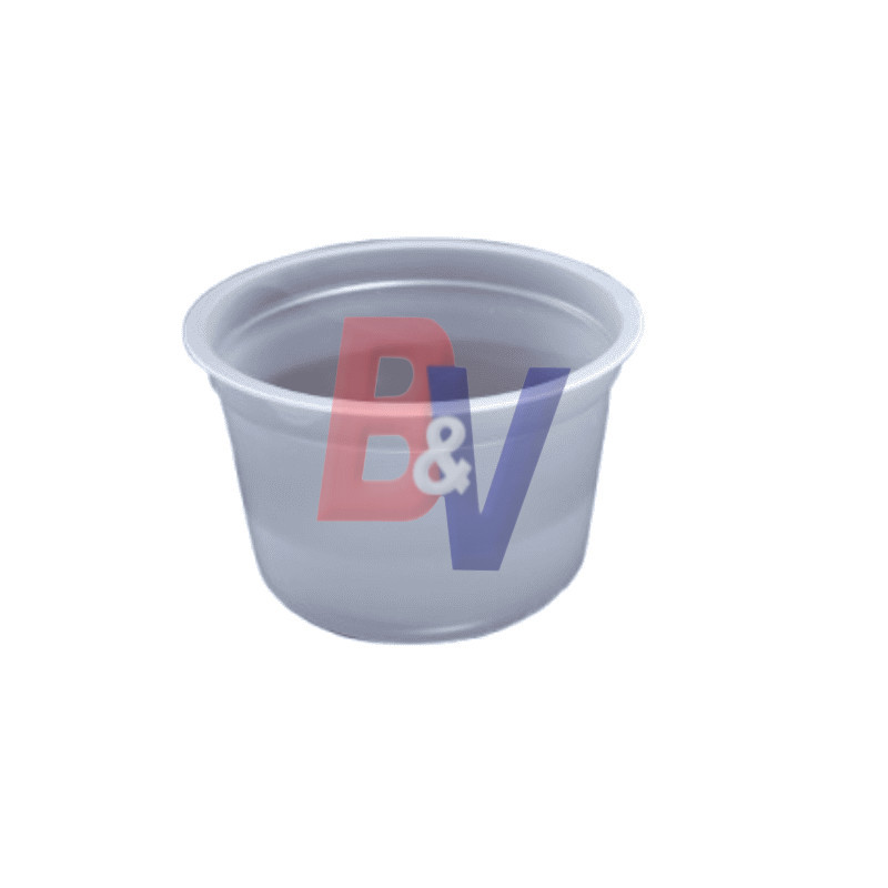 Pote plástico PS descartable. De 250 cc. X25U.