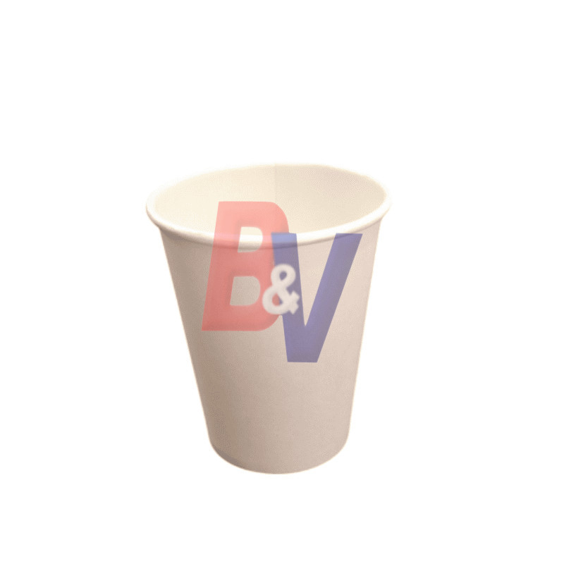 Vaso polipapel descartable 8 OZ. Blanco premium.. X25U.