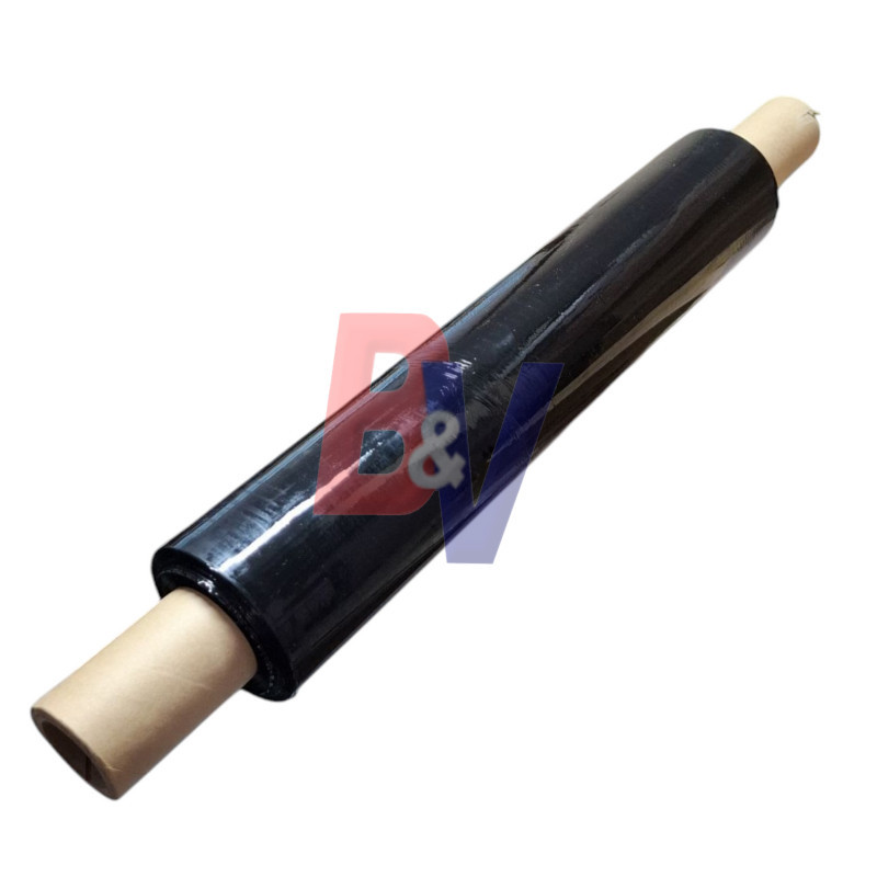 Film stretch negro. Con mango. De 50 cm para mercadolibre.