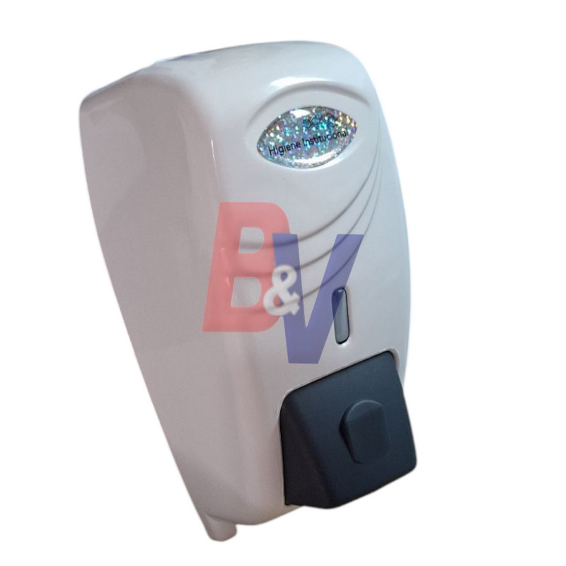 Dispenser para jabón líquido. Indicador, llave, pulsador..
