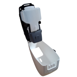 Dispenser para jabón líquido. Indicador, llave, pulsador..
