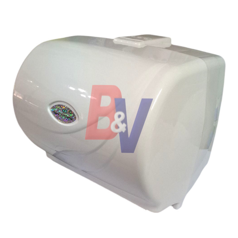 Dispenser para bobina de toallas. Corte papel. Con llave seguridad.