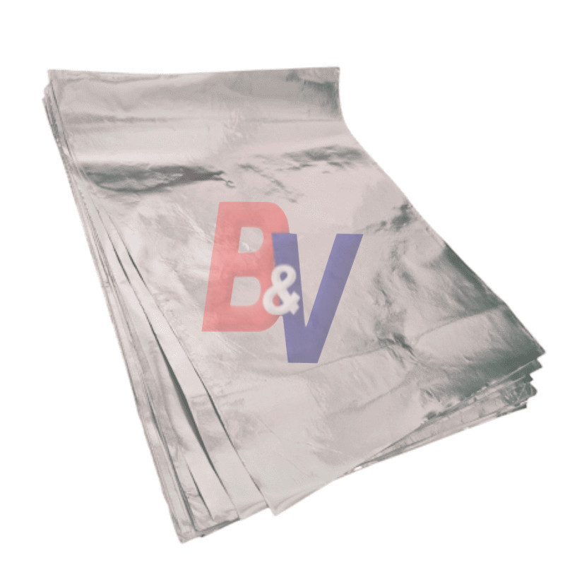 Papel aluminio hamburguesas. 30cmx40cm x50 hojas..