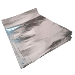 Papel aluminio hamburguesas. 30cmx40cm x50 hojas..