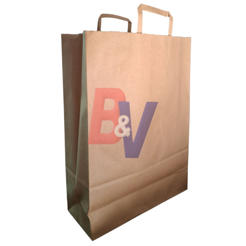 Bolsas de papel madera kraft marrón con manija de 30x12x41x10U...