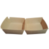 Caja 1 hamburguesa kraft marrón descartable delivery tapa.. X25U.