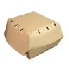 Caja 1 hamburguesa kraft marrón descartable delivery tapa.. X25U.