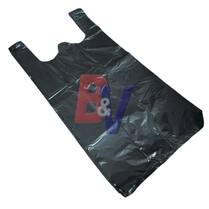 Bolsas camiseta AD negras. 45X60 aprox X60U..