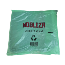 Bolsas camiseta AD negras. 45X60 aprox X60U..