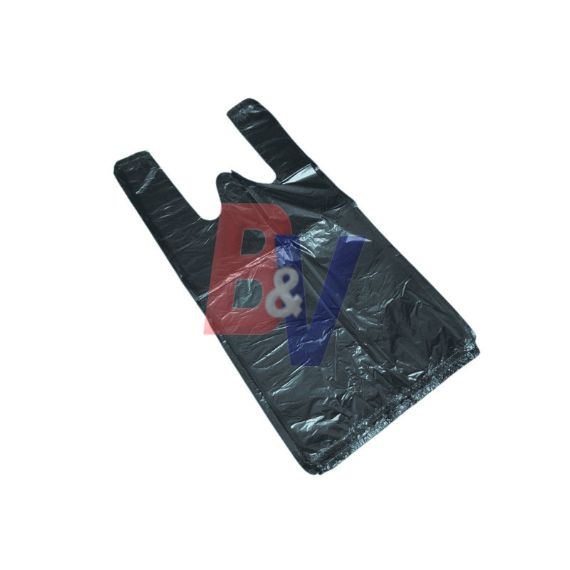 Bolsas camiseta AD negras. 30X40 aprox X60U..