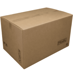 Caja de carton corrugado. Para embalaje o envíos. 60x40x35 cm x 1U.