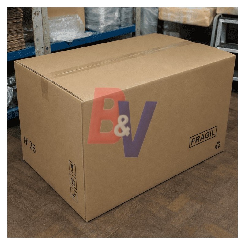 Caja de carton corrugado. Para embalaje o envíos. 60x40x35 cm x 1U.