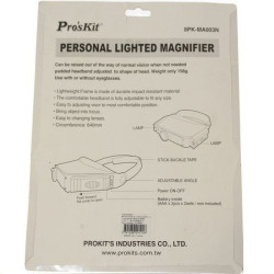 Lupa personal con luz. Pro´sKit. Tipo visera. 8PK-MA003N.