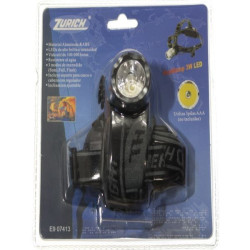 Linterna Led 3w Zurich. Con vincha ajustable. E9 07413.