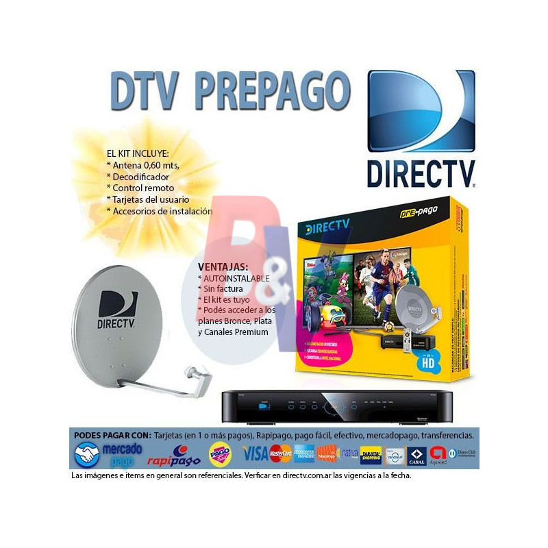 Kit Directv prepago autoinstalable Directv...