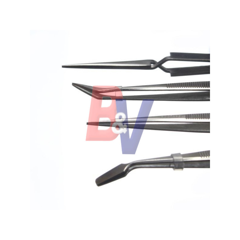 Juego 4 pinzas bruselas Pro´sKit. Acero inoxidable. HIMP00389.