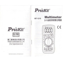 Tester multimetro digital Pro´sKit. VOLT-AMP-OHM-DIOD-TRAN. MT-1210.