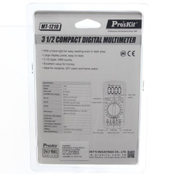 Tester multimetro digital Pro´sKit. VOLT-AMP-OHM-DIOD-TRAN. MT-1210.
