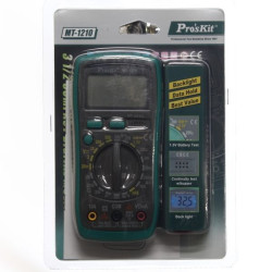 Tester multimetro digital Pro´sKit. VOLT-AMP-OHM-DIOD-TRAN. MT-1210.